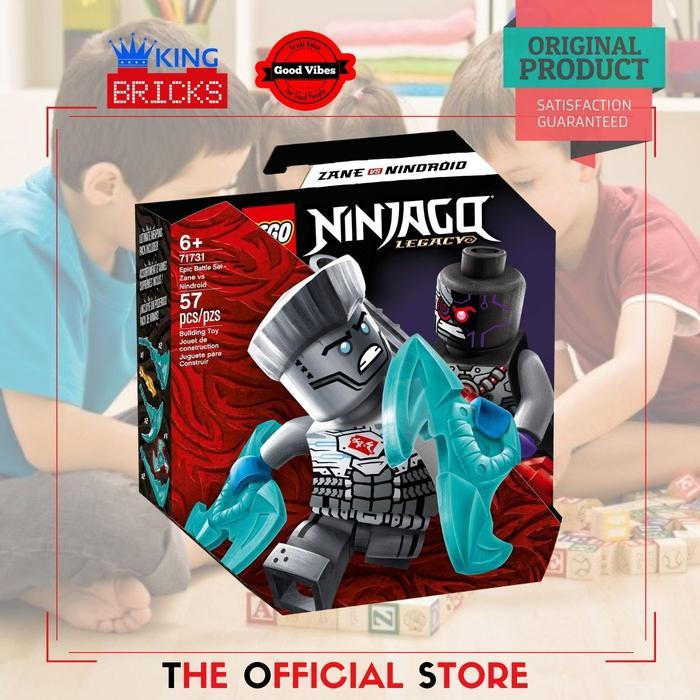 LEGO Original NINJAGO 71731 Epic Battle Set Zane vs Nindroid Mainan