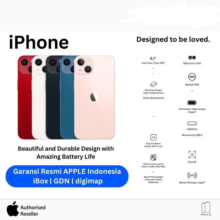 0dw3- [Lsi X Ww] Apple Iphone 13 128Gb Garansi Resmi Indonesia Gdn/Ibox/Tam