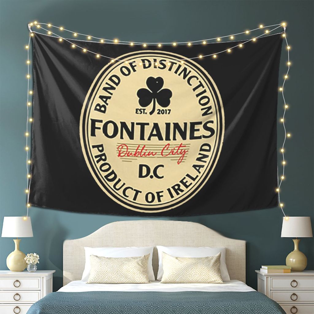 Fontaines DC Tapestry Wall Hanging Aesthetic Home Decor Tapestries for Dorm Room