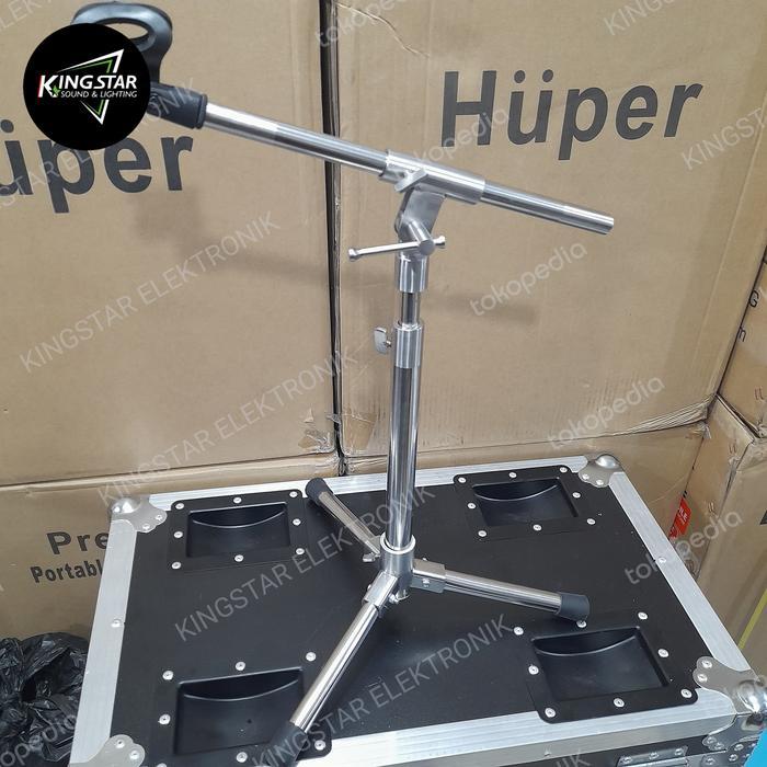 Stand Mic Stainless Pendek Super Awet Stand Mic Ketipung Kendang Meja