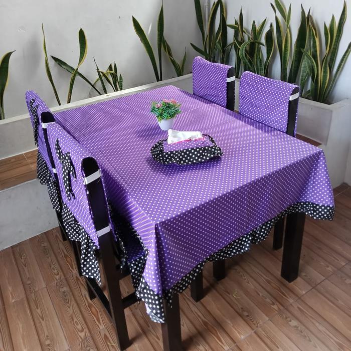 Cover Sandaran Kursi 4 Taplakn Meja Makan Terbaru Bisa Dicuci