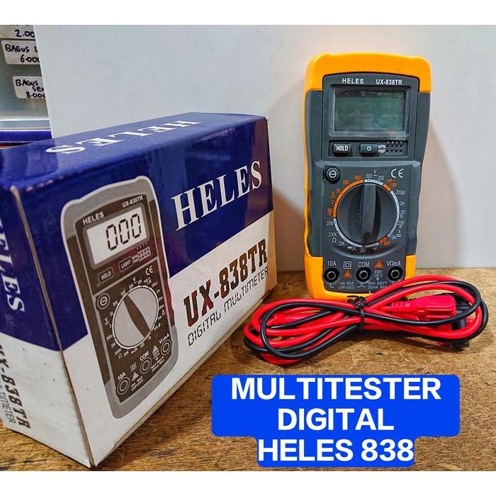 Multitester Multimeter Avometer Digital Heles Ux-838Tr Ux838Tr 838 Tr