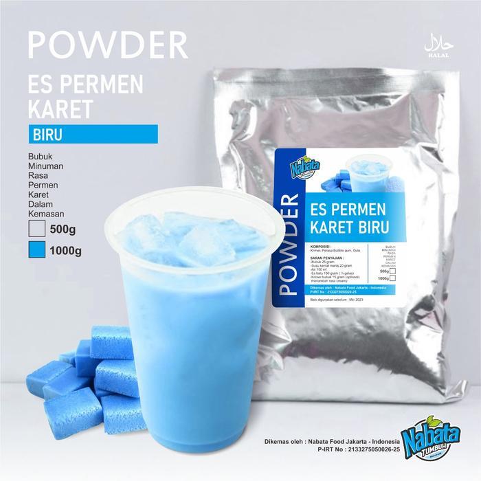 SERBUK ES PERMEN KARET BIRU VIRAL SURABAYA 1 KG