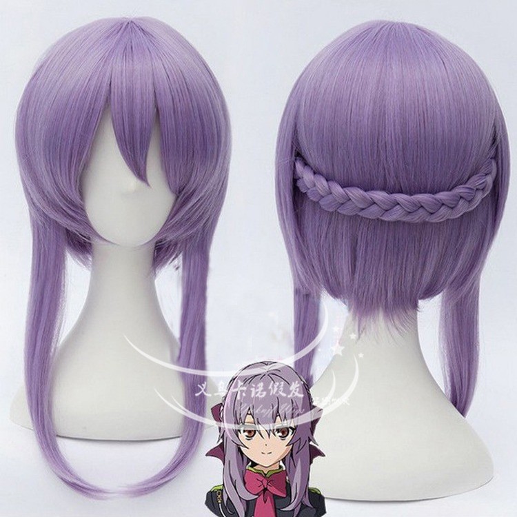 Wig Cosplay Anime Karneel Seraph of the End Hiiragi Shinoa Model Karakter Asli Rambut Pendek High Te