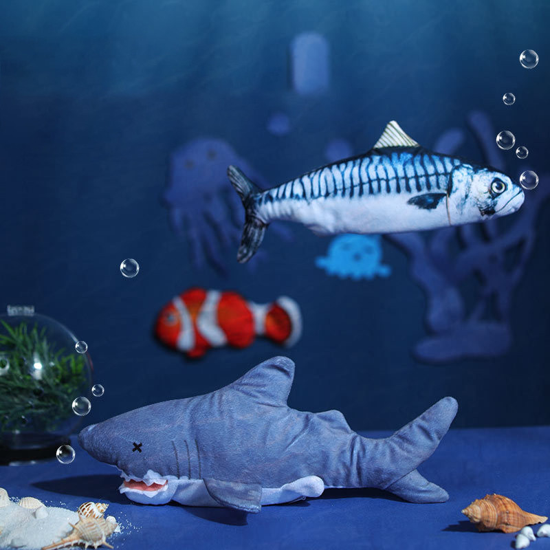 Electric Floppy Fish Interactive Cat Toy Moving Cat Kicker Fish Toy Motion Kitten Toy Wiggle Fish Ca