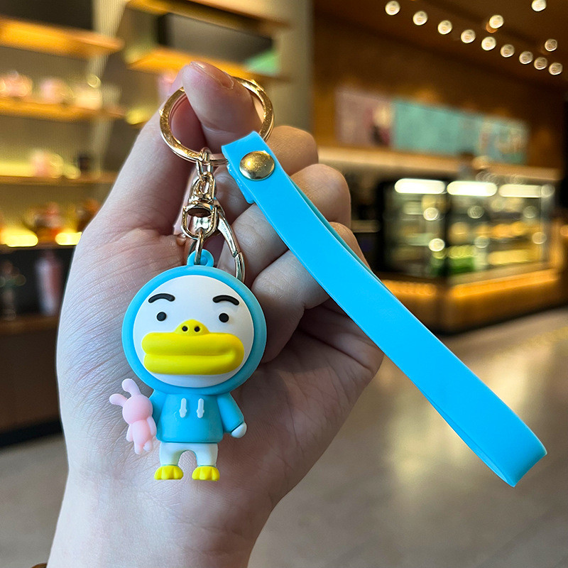 New Kakao Friends Keychain Korea Anime Cartoon Figure Ryan Apeach Car Keyring Doll PVC Backpack Pend