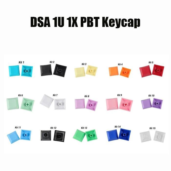 Dsa Profile Pbt 1U Keycaps Mechanical Keyboard Mixded Color Blank