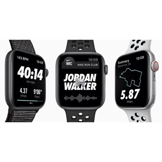 4x7s- Apple Watch / Iwatch Nike Series 4 44Mm Black Grey Sport Band Mu7J2