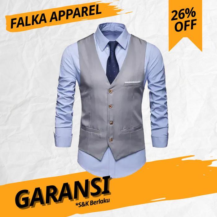 Falka - Rompi Tuxedo Pria Formal Vest Cowok
