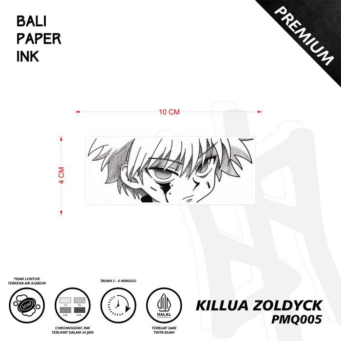 Tato KILLUA ZOLDYCK PMQ005 Stiker Tato By Bali Paper Ink Temporary