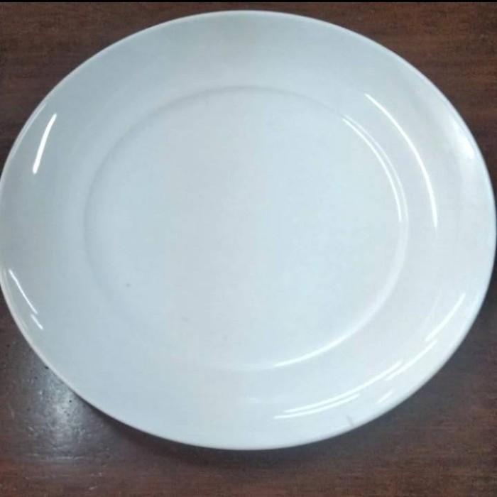 7" Premium Pyramid Piring Ceper Beling Keramik Porselen Putih Polos Tebal Murah Tahan Panas Oven Pir