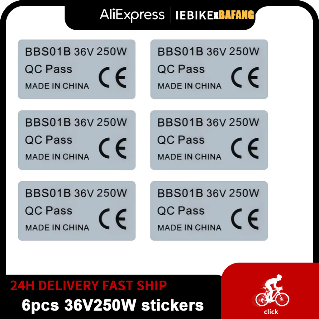 6Pcs Bafang Motor Label Sticker For 36V 250W 350W 500W 48V 750W 52V 1000W Bbs01 Bbs02 Bbshd Bafang