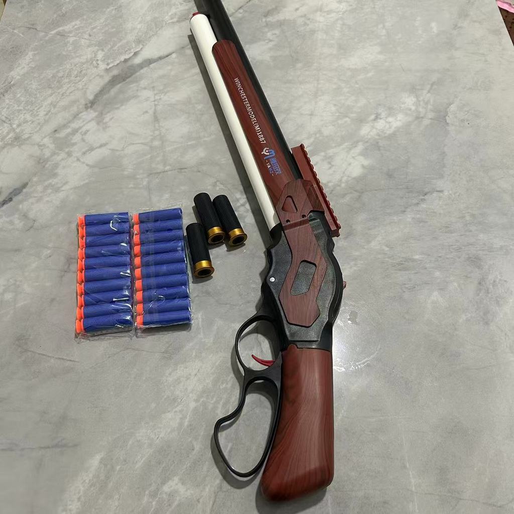 Toy M1887 Winchester 1887 Shell-Throwing Soft Bullet Gun Fire Shotgun Toys Blaster Gun Shooting Nerf