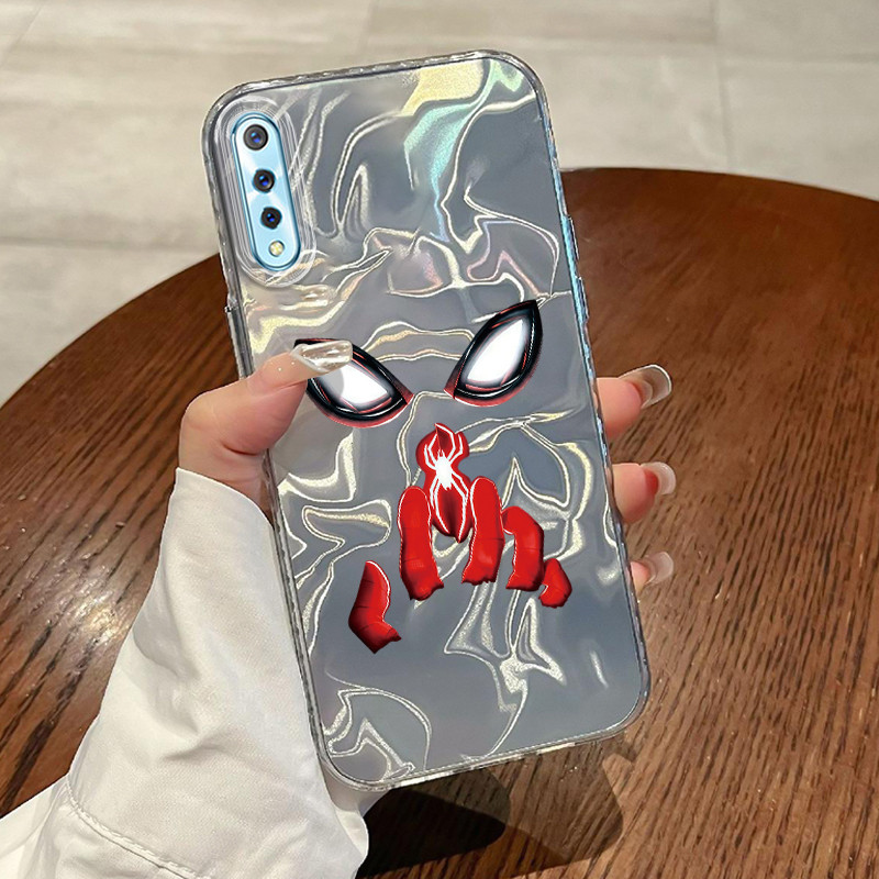 Casing Hp VIVO S1 VIVO S1 Pro Case Casing Pola laba-laba HP Kasing Kasus ponsel transparan mewah Sil