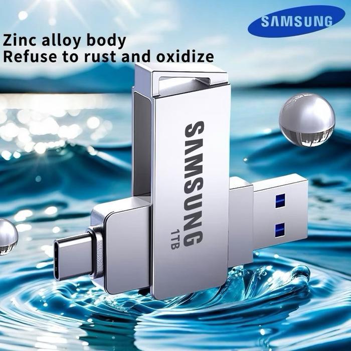 FLASHDISK SAMSUNG OTG TYPE C 1TB 2TB METAL HIGH SPEED USB 3.0 FLASH DRIVE PC LAPTOP SMARTPHONE