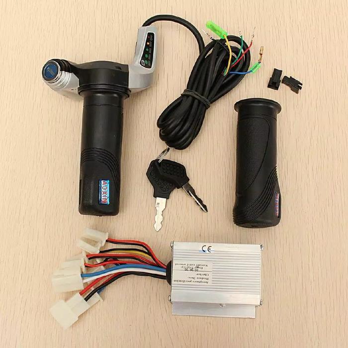 KIT SEPEDA LISTRIK MOTOR BRUSHED 24V W DC THROTTLE GAS KONTROLER