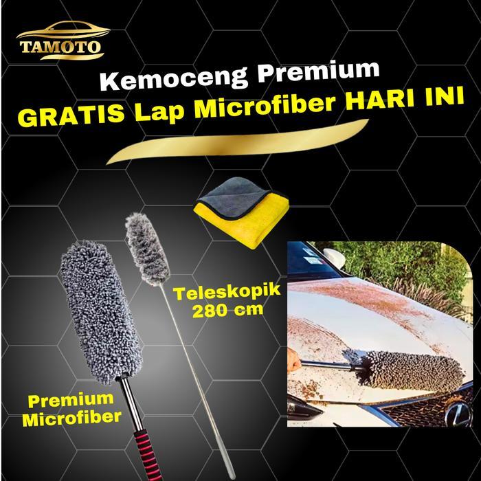 Kemoceng Mobil Microfiber Teleskopik Anti Gores Panjang Praktis Lembut Untuk Pembersih Debu Mobil