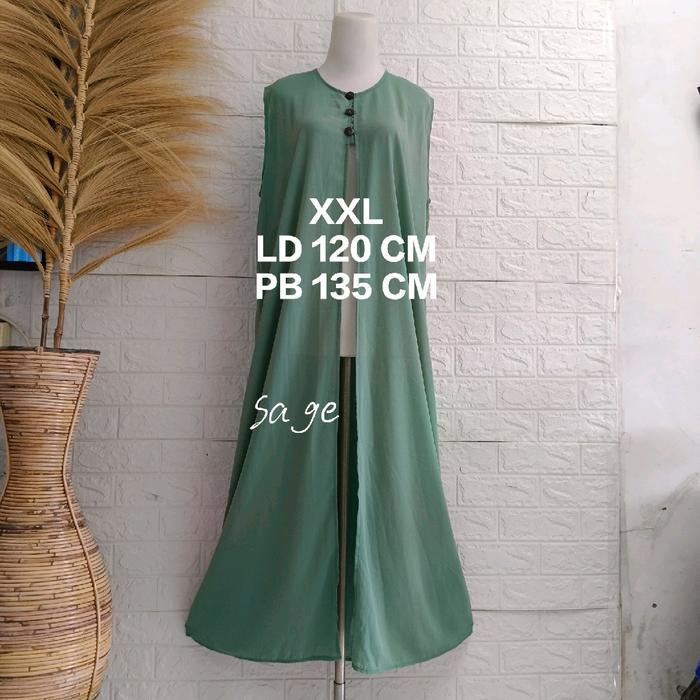 Avenza- Luaran Baju Wanita Atasan Rompi Cardigan Panjang Fashion Muslim