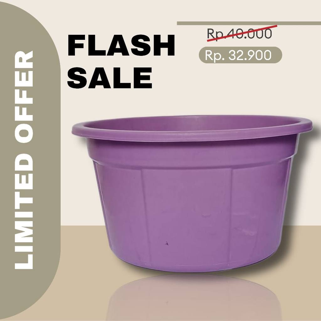 Anti Pecah  Bak Air jumbo 45Liter / Bak jolang besar / Bak cuci baju / Bak kamar mandi
