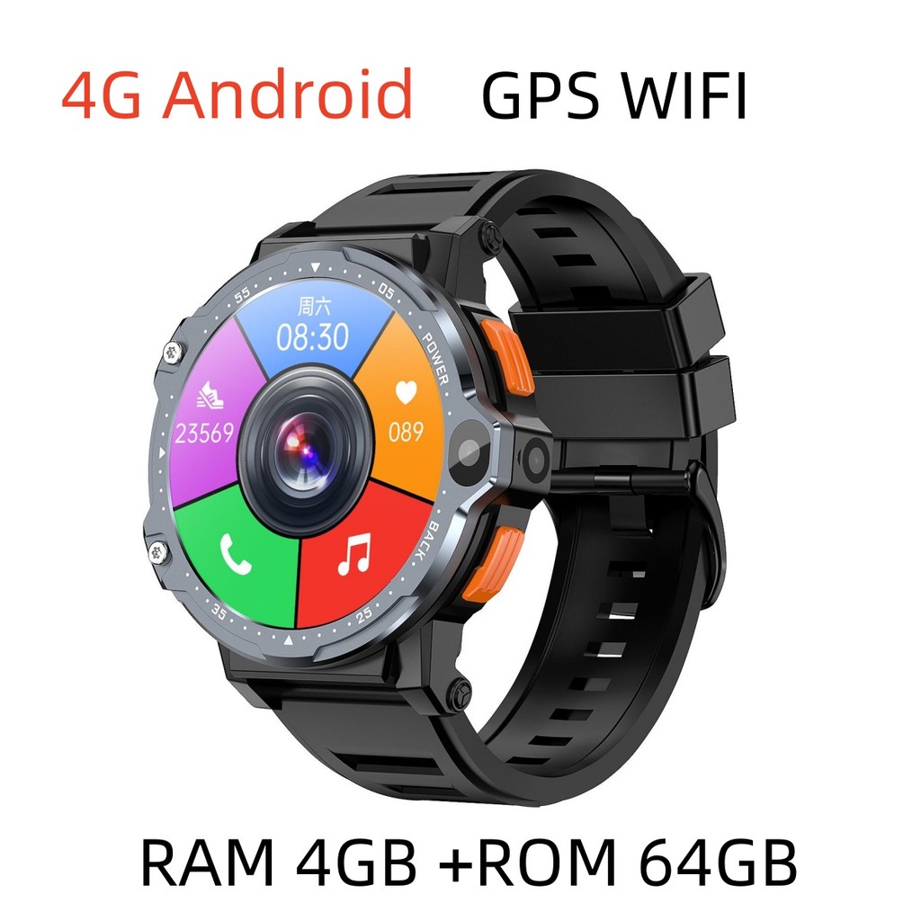 Pg999 4G Smartwatch Men Women 1.54 Hd Round Screen Sim Card Dual Camera Phone Calling Gps
