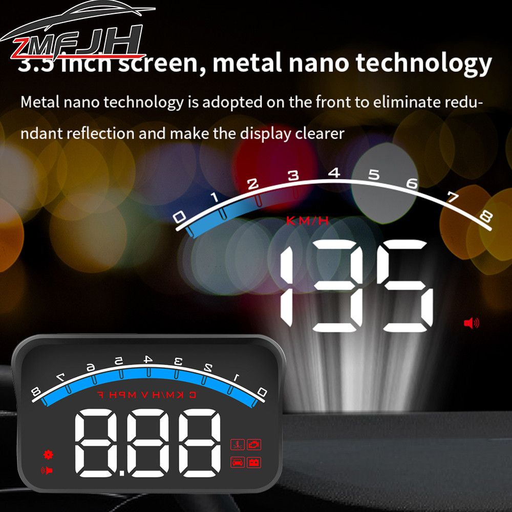 Obd2 Speedometer Car Digital Kmh Mph Head Up Display Obd Clock Water Temperature Rpm Electronics