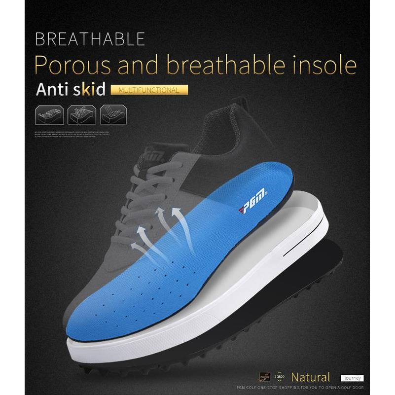 PGM Men Golf Shoes Spikeless Waterproof Sepatu Golf Pria Anti Air