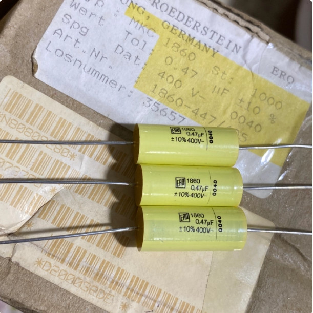 20Pcs/Lot Original Ero Mkc1860 400V 0.47Uf 10X25Mm Axial Thin Film Capacitor Free Shipping