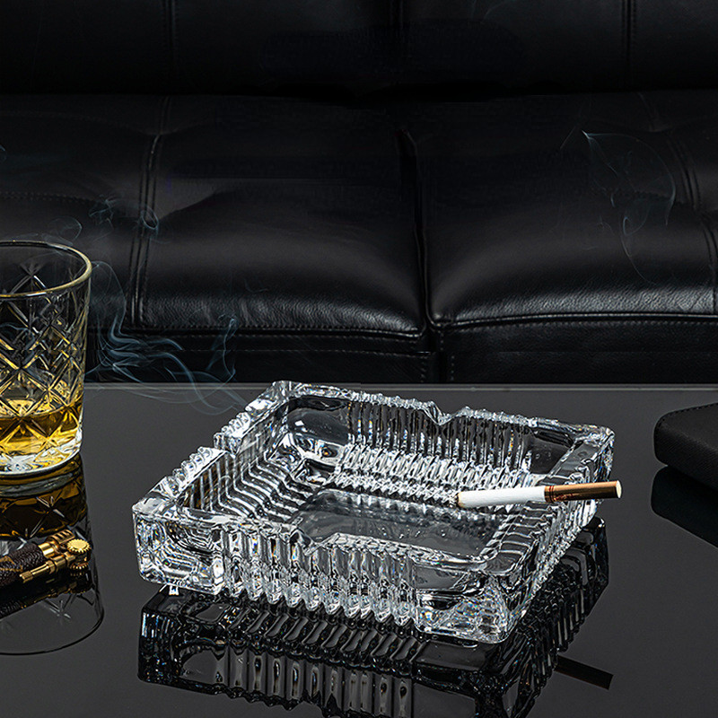Household Living Room Glass Ashtray Office Glass Ashtray Light Luxury Nordic Style Glass Ashtray Hot