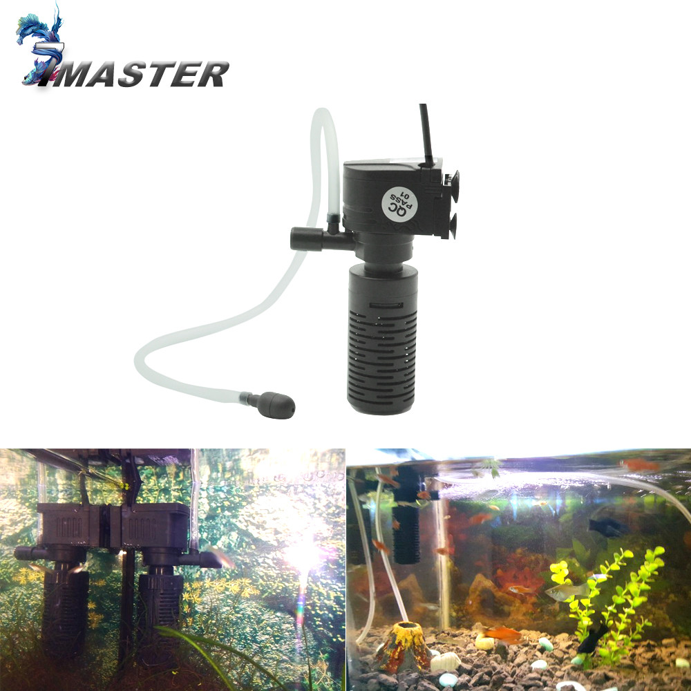 3 in 1 Filter for Aquarium Fish Tank Filter Mini Fish Tank Filter Aquarium Oxygen Submersible Water