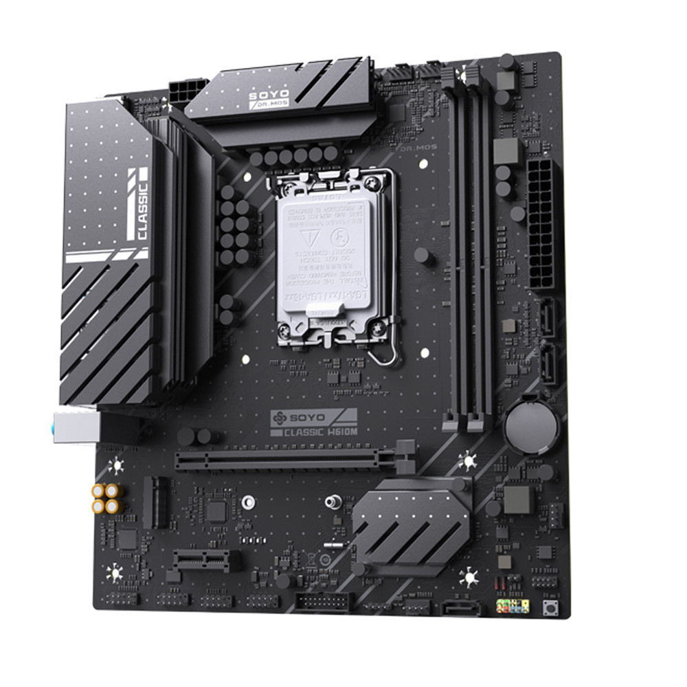 SOYO Original Classic H610M Gaming Motherboard DDR4 Intel H610 Chipset USB3.2 M.2 PCIE 4.0x16 LGA170