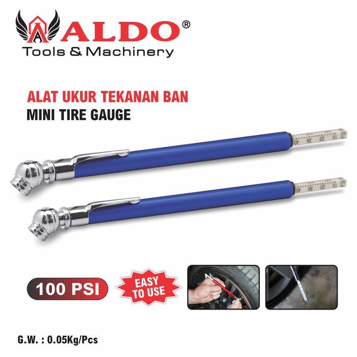 ALAT UKUR TEKANAN BAN UKURAN 100 PSI MERK ALDO