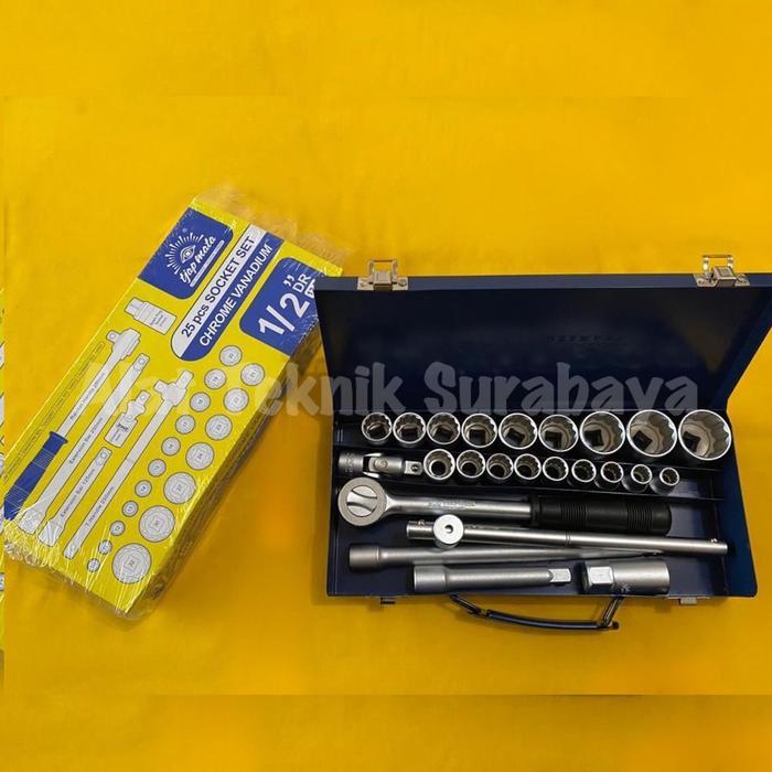 KUNCI SOCK SET TJAP MATA 25 PCS 10-32 MM 6 PT 12 PT DRIVE SHOCK SHOK SOCKET SOK CAP GERMANY EYE