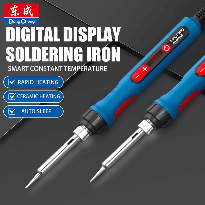 Adjustable Temperature 60W/90W Digital Soldering Iron Kit With Lcd Ceramic Heater Soldering Tips