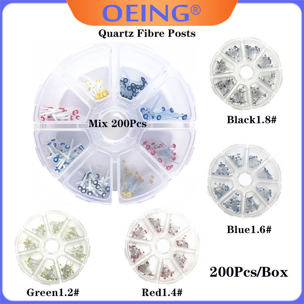 Multi-sizes Dental Fiber Post Quartz Glass Fiber Resin Post With Drill Kit Straight Screw Root Canal