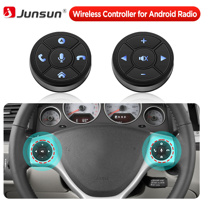 Junsun Bluetooth Remote Control Wireless Steering Wheel Control Button for for Android Radio