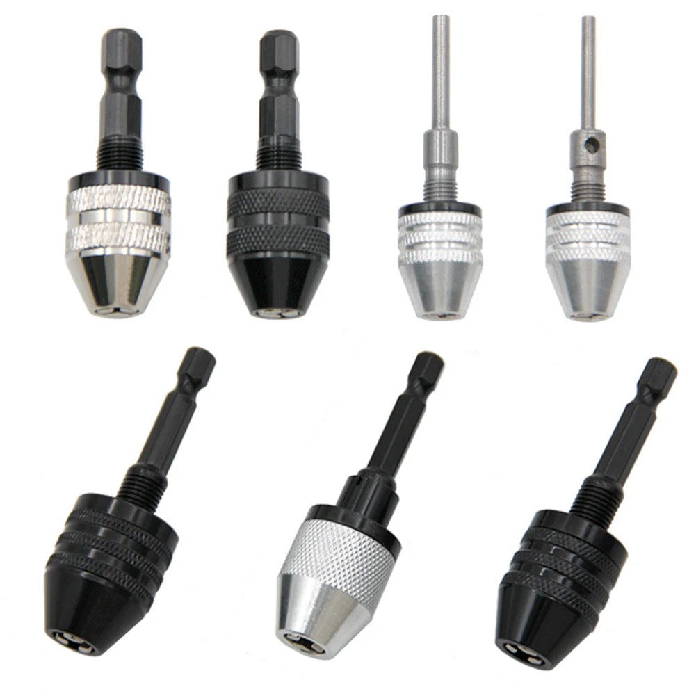 Mini Chuck Fixture Hex Shank Drill Bits Adapter Drill Chuck Keyless Screwdriver Impact Driver