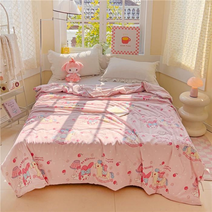 Selimut Anak Karakter Bahan Katun Halus Lembut Tebal / Bed Cover Kado Ulang Tahun Anak
