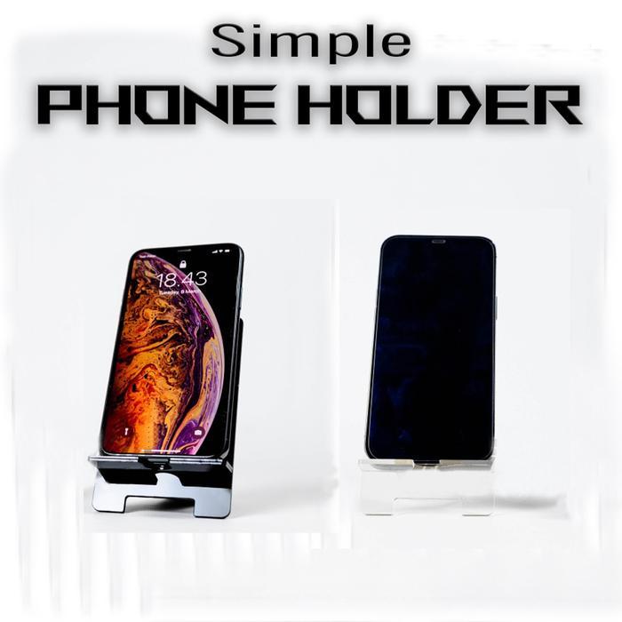 s0oo- Simple Acrylic Phone Holder - Stand Hp Akrilik Tatakan Meja Smartphone S18