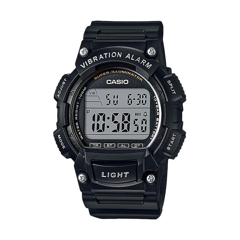 Casio W-736H-1AVDF Vibration Alarm Jam Tangan Pria - Hitam