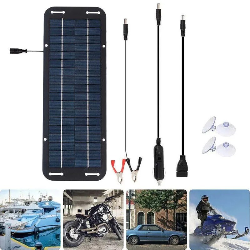 12V Solar Panel Kit Waterproof Portable Solar Panel Battery Charger Polycrystalline Solar Cell