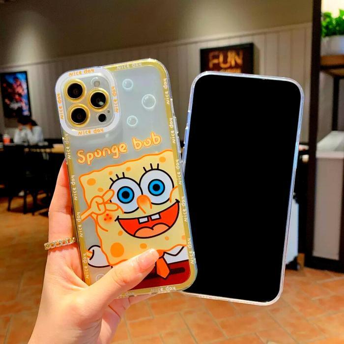 Cantikamobile_ Soft Case Spongebob Oppo A16 A54 A55 4G A5S A7 A12 A11K A74 4G A95
