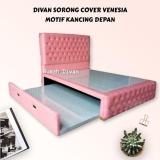 Divan Sorong Cover Uk.160X216/120X200 Venesia Motif Kancing Depan
