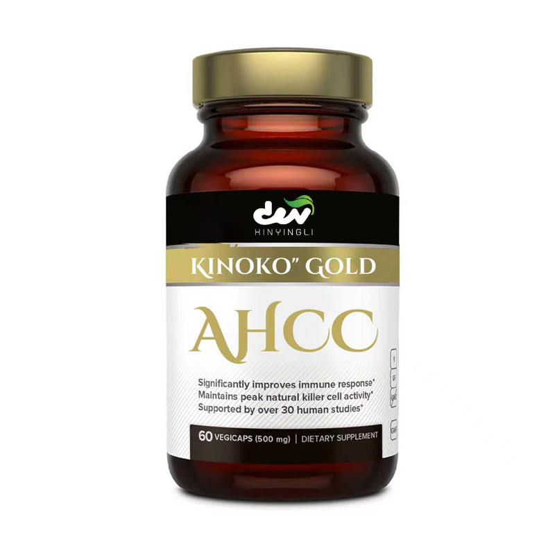 High quality Kinoko Gold AHCC supplement -500mg AHCC (active hexose related compound) per capsule