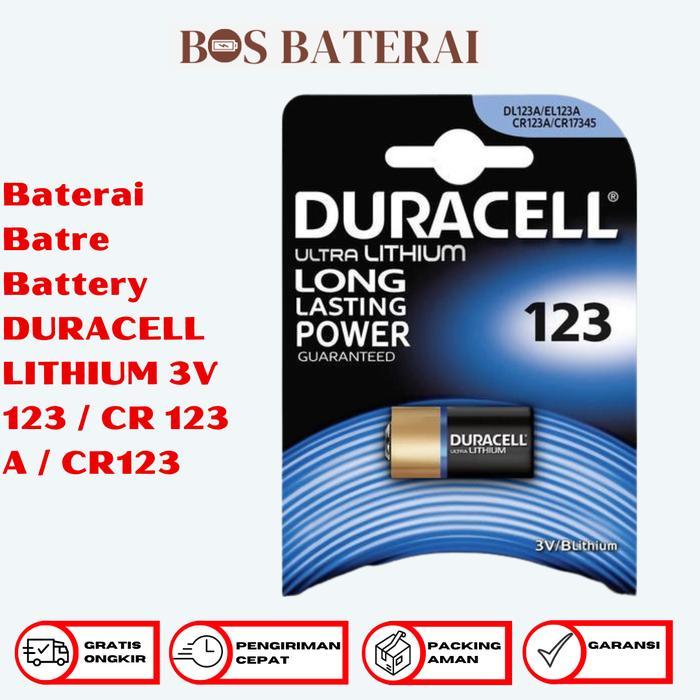 New Baterai Batre Battery DURACELL LITHIUM 3V 123 / CR 123 A / CR123