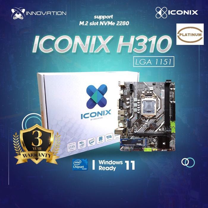 Iconix H310 Mainboard LGA 1151 ( Gen 6, 7, 8, 9 )
