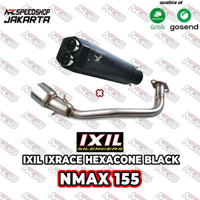 Knalpot Ixil IXrace Hexacone Black Nmax 155 Fullsystem Original Spain