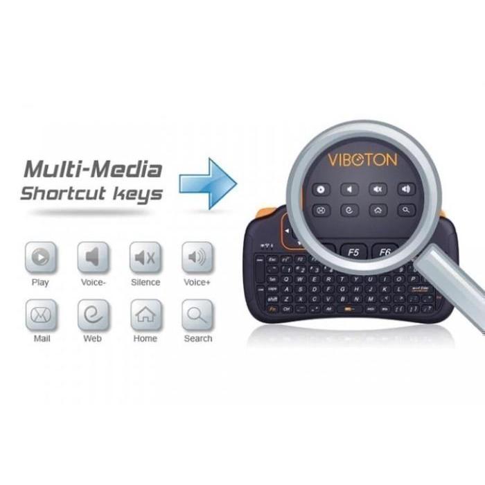 5ixg- Viboton S1 Mini 2.4Ghz Wireless Smart Keyboard Air Mouse
