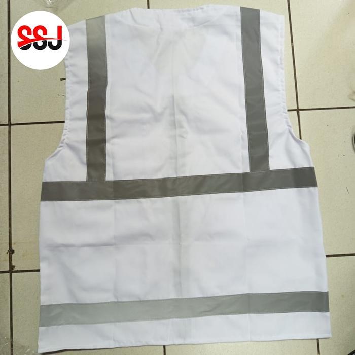 nrd rompi safety putih/rompi drill putih