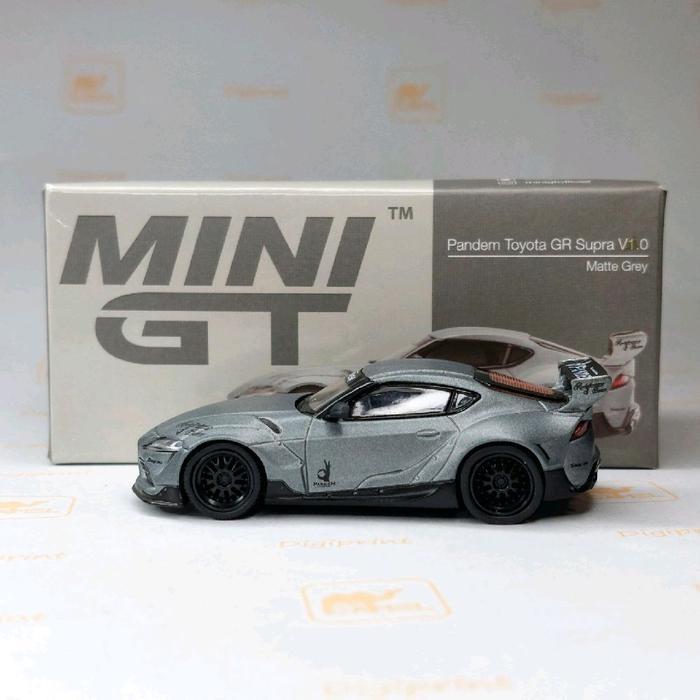 Ready Mini Gt Pandem Toyota Gr Supra Matte Grey Minigt