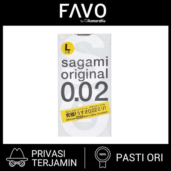 yuxf- Kondom Sagami Original 002 Ukuran L Isi 4 - Kondom Tipis